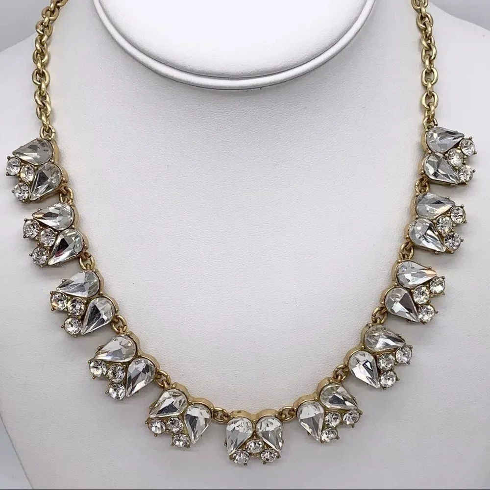 J. Crew Jeweled Gold Necklace